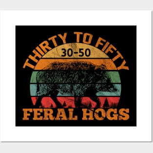 Feral Hogs Vintage Posters and Art